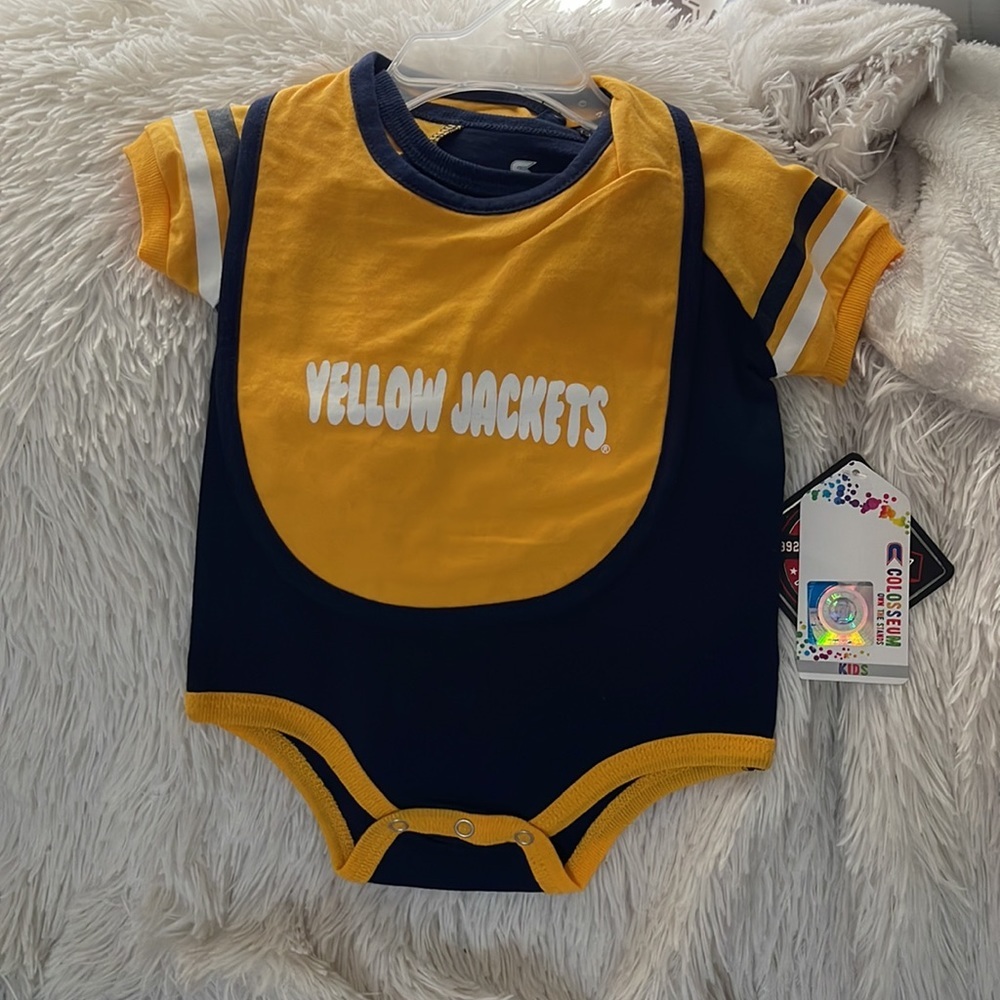 NWT Georgia Tech onesie with bib